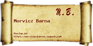 Morvicz Barna névjegykártya
